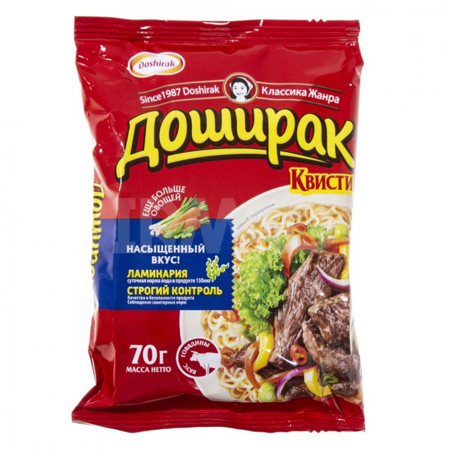 Лапша DOSHIRAK Квисти со вкусом говядины  - передать осужденному в СИЗО, ИК, КП, ЛИУ, Тюрьмы
