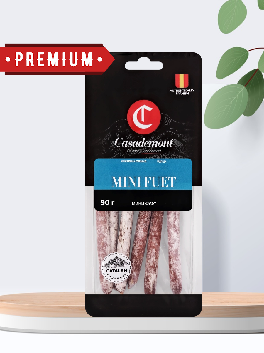 Колбаса сыровяленая CASADEMONT Мини Фуэт Premium  - передать осужденному в СИЗО, ИК, КП, ЛИУ, Тюрьмы